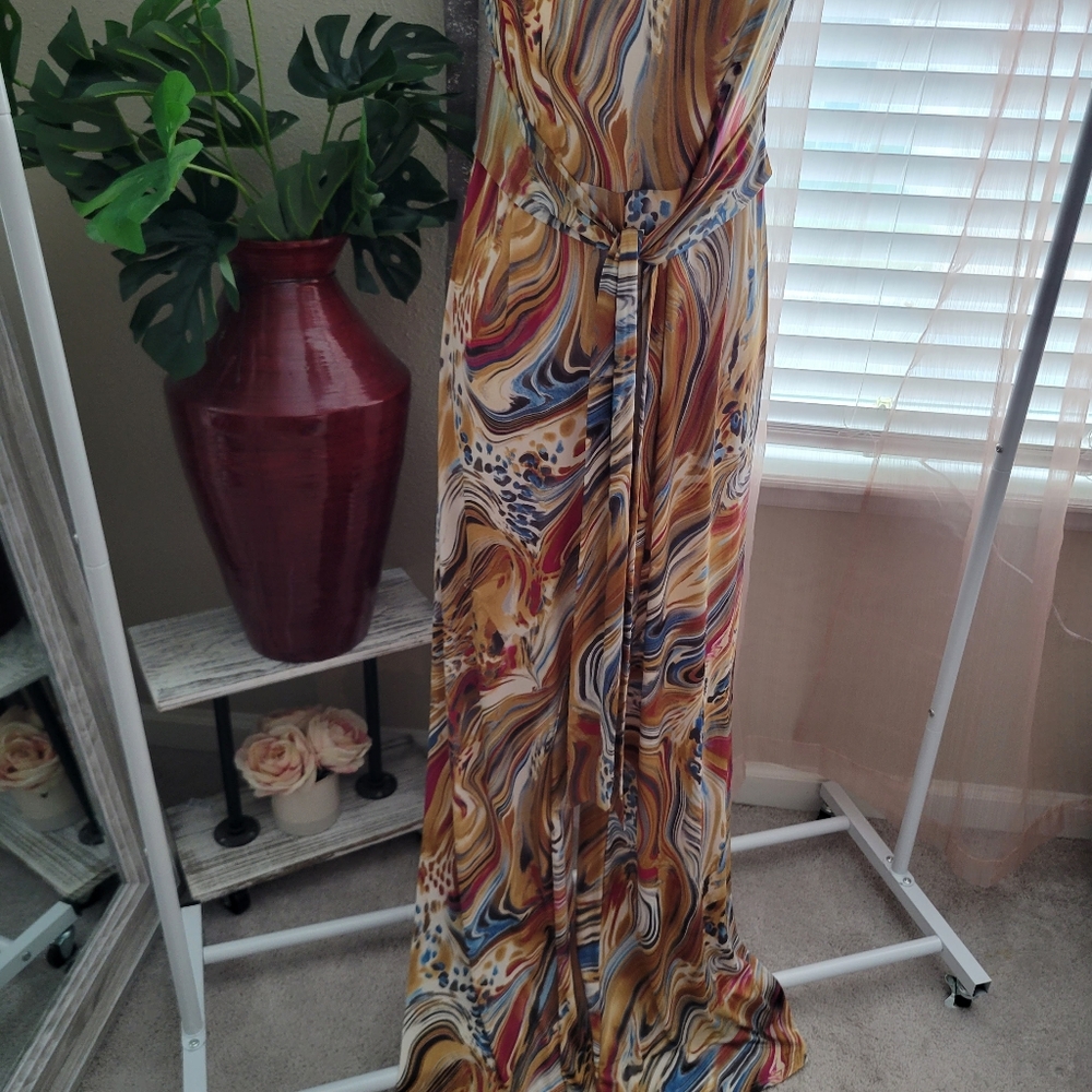 Bluebell strapless multicolor jumpsuit